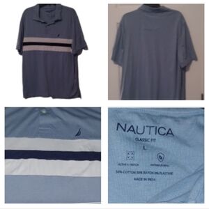 💙🌺Nautica Blue Polo Shirt with Nautical Logo